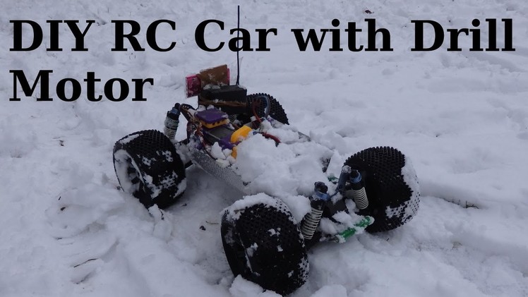 DIY RC Car little ride on the snow and unaspected break
