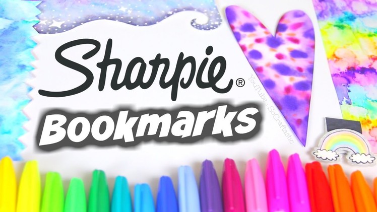 DIY SHARPIE WATERCOLOR BOOKMARKS - Paint & Water Marble with Alcohol. SoCraftastic