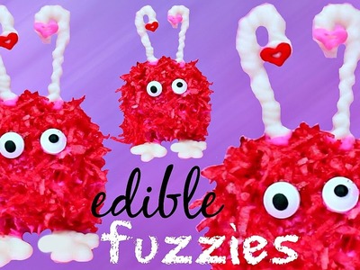 DIY Valentine's Day Fuzzies! How to Make V-DAY Edible Fuzzy Wuzzy Treats!