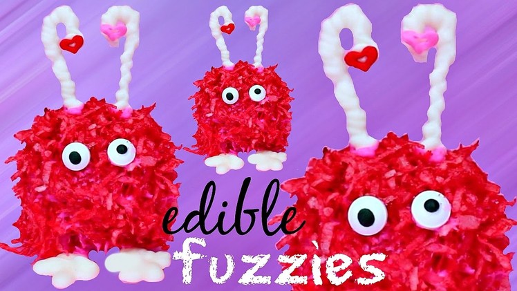 DIY Valentine's Day Fuzzies! How to Make V-DAY Edible Fuzzy Wuzzy Treats!