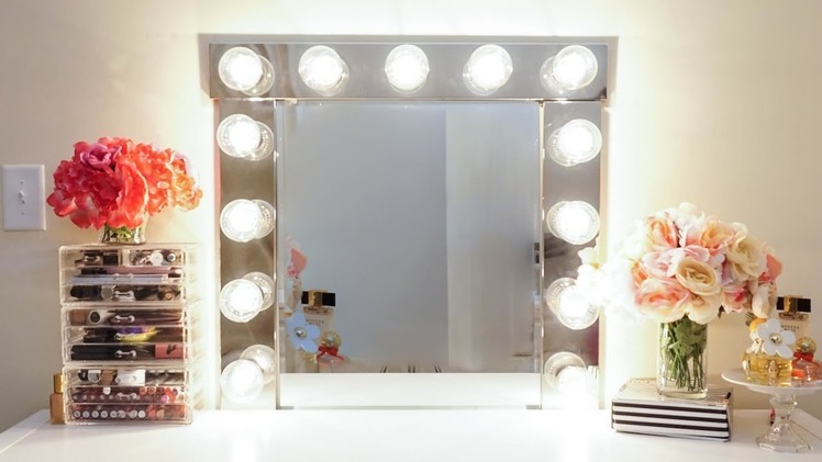 DIY| VANITY GIRL, IMPRESSIONS, HOLLYWOOD STYLE VANITY GIRL LIGHTED MIRROR