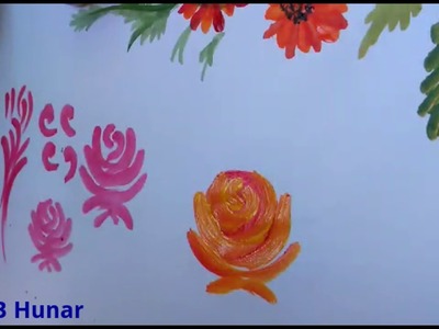 Fabric Painting-How To Make Rose In 3 Ways