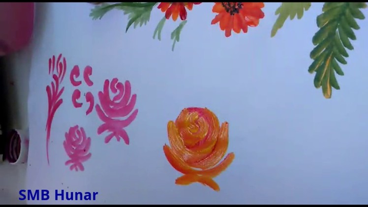 Fabric Painting-How To Make Rose In 3 Ways