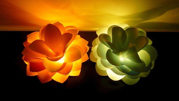 Giant flower lights DIY - how to make and light up giant paper flowers - EzyCraft