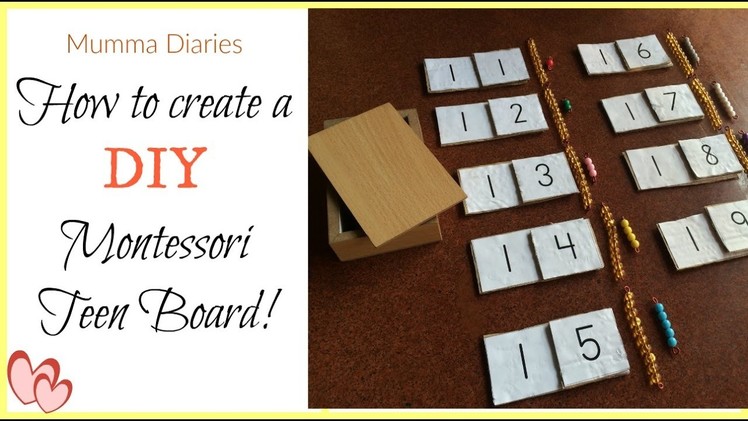How to create a Montessori Math Teen Board on a budget! (DIY)