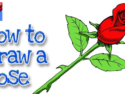 How to draw a Rose Real Easy for kids and beginners