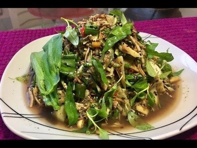 HOW TO MAKE EGGS PLANT SOOP ສຸບໝາກເຂືອ ( LAO FOOD ) HOME MADE BY KAYSONE