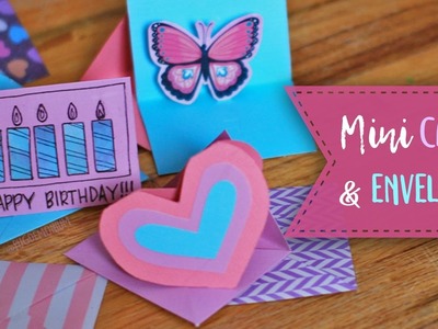 How To Make Mini Envelopes and Cards - Valentines