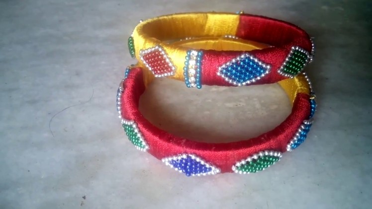 How to make silk thread bangles | Fancy bangles | Bridal jewellary making