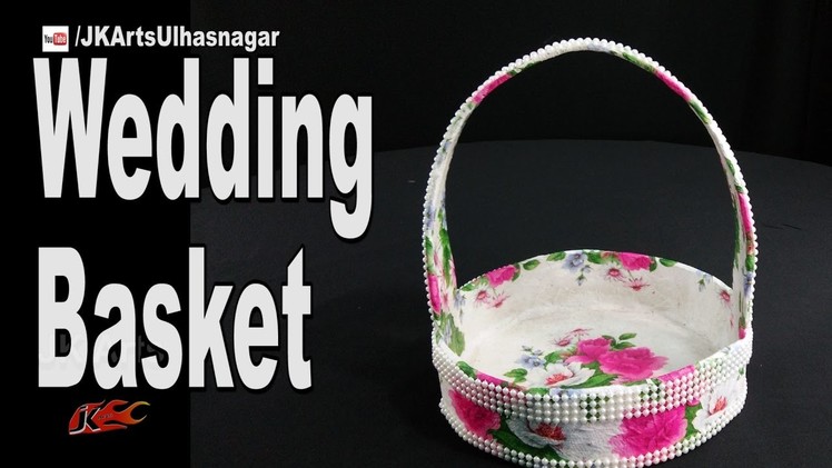 How to make Wedding Basket | Decoupage trousseau basket making | JK Arts 1165