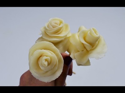 How to make white chocolate roses - ساخت گلهای رز با شکلات