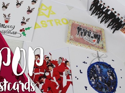 KPOP DIY : 5 ideas for Postcards |KfreakEnglish| BTS, Block B, Super Junior, Astro, Nu'est, Infinite