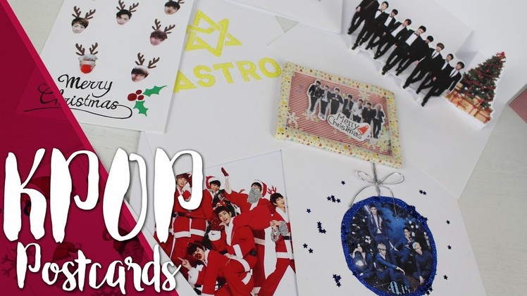 KPOP DIY : 5 ideas for Postcards |KfreakEnglish| BTS, Block B, Super Junior, Astro, Nu'est, Infinite