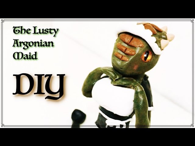 Lusty Argonian Maid DIY Polymer Clay (Skyrim Art)