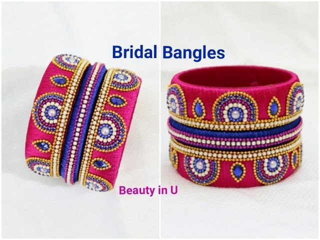 Making of Designer Silk Thread Bridal Bangles at Home | Tutorial
