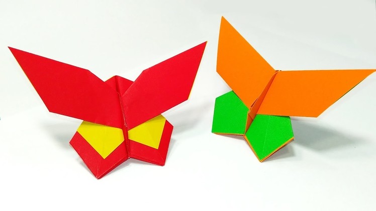 Origami butterfly (Yoshio Tsuda). Easy tutorial. Mariposa de origami
