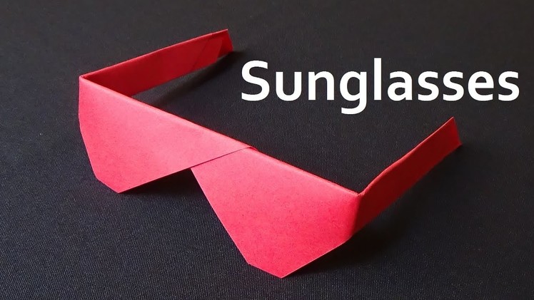 Origami Sunglasses - How to make Traditional Sunglasses with paper