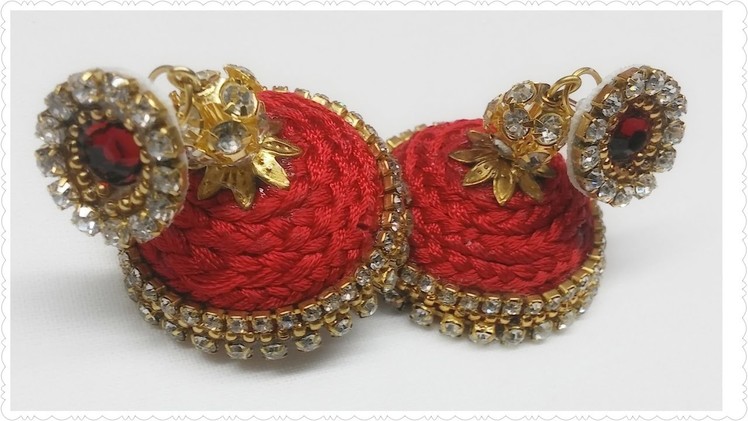 Silk Thread Earrings | Silk Thread Jhumka Earrings Traditional jewellery Making Tutorial