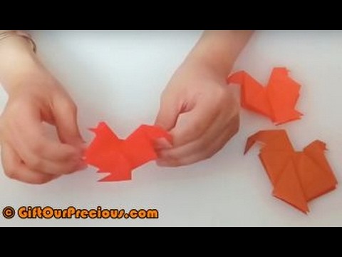 Simple Origami Chicken (Rooster. Cockerel) - Simple and Easy Paper Art Crafts for Ki