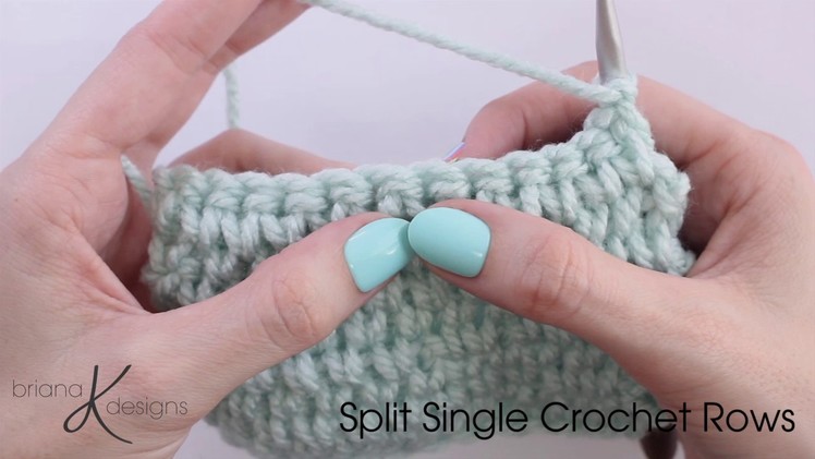 Split Single Crochet in Rows
