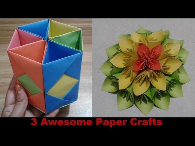 Top 3 awesome paper crafts at home - paper crafts for kids