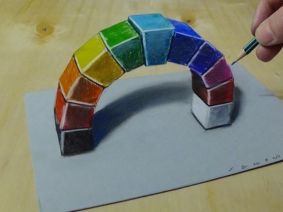 Vamos - Rainbow Arch - Mixed technique on paper