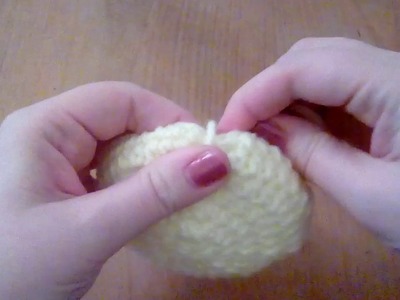 Weebee Crochet Doll - How to draw up the hair cap to create a hair parting