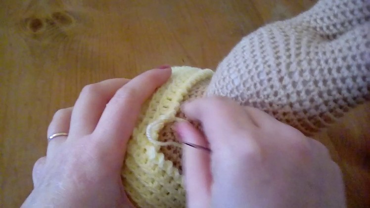 Weebee Crochet Doll - How to sew on the hair cap & how well to stuff your doll