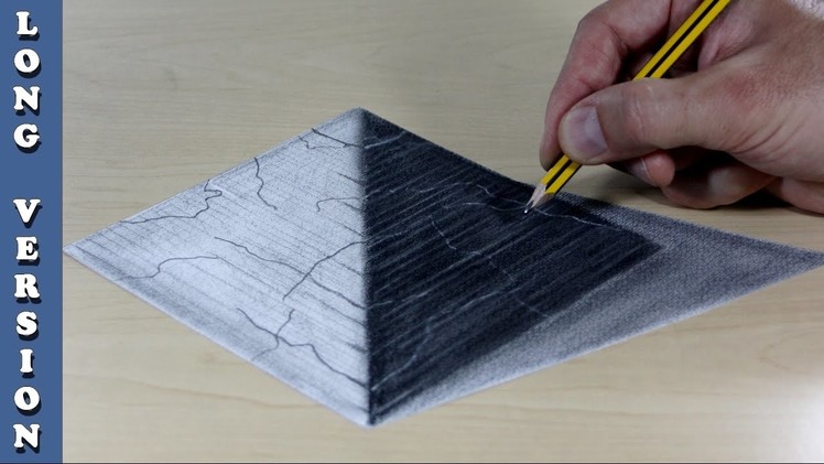 3D Trick Art on Paper very simple pyramid, Long version