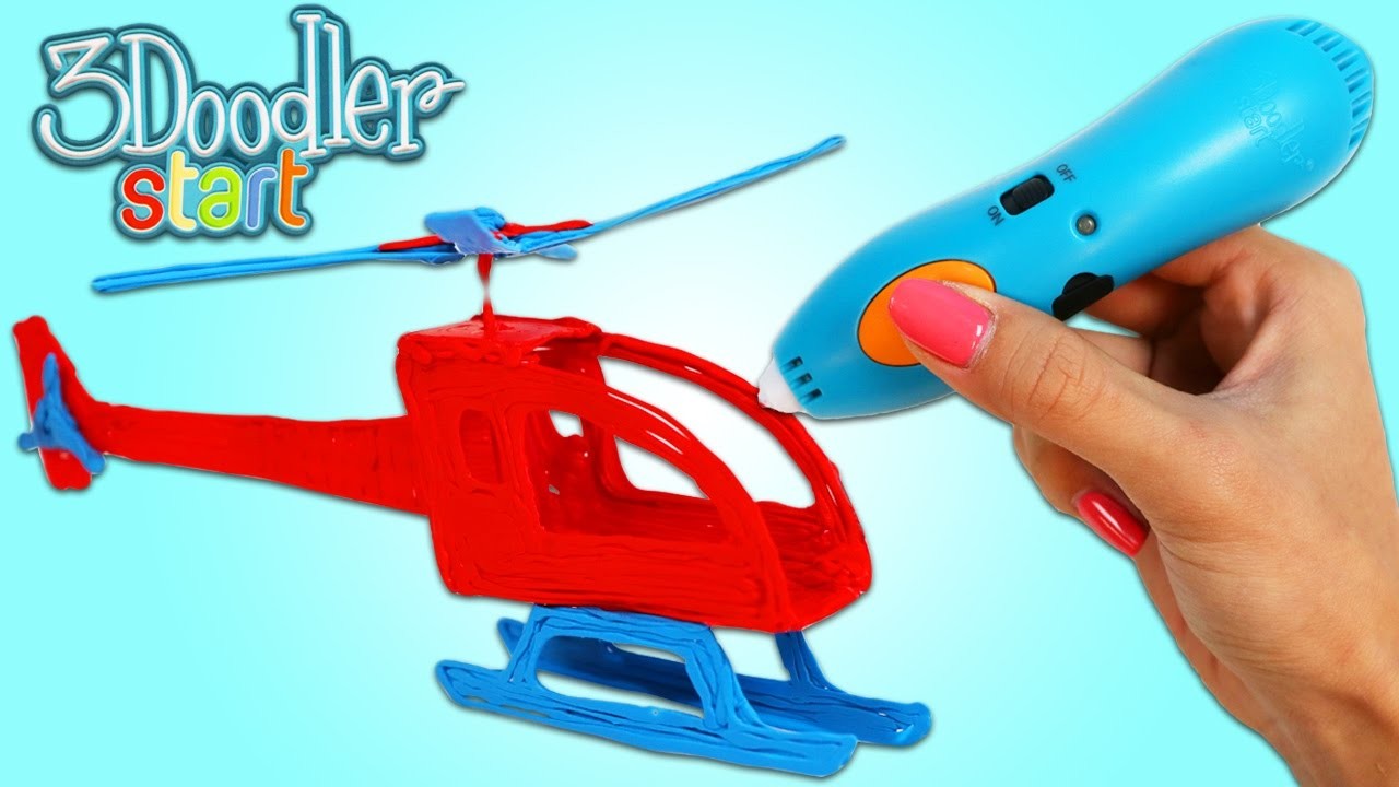 3Doodler Start 3D Pens For Kids Fun & Easy How to Make a Helicopter with 3D Drawing Pen!