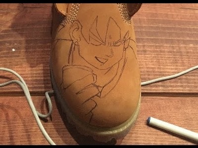 DIY How To: Custom Timberland Boots Part 1: Sketch Dragonball Z Goku