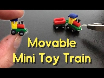 DIY Movable Miniature Toy Train with polymer clay tutorial