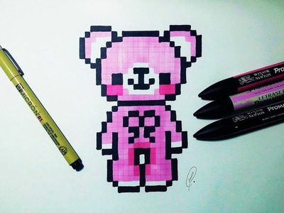 Draw a Teddy Bear - Pixel Art (easy)
