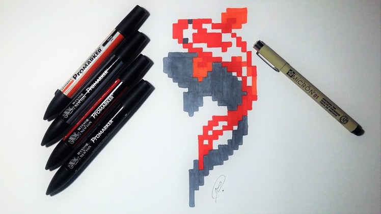 Fish Koï Drawing - Pixel Art
