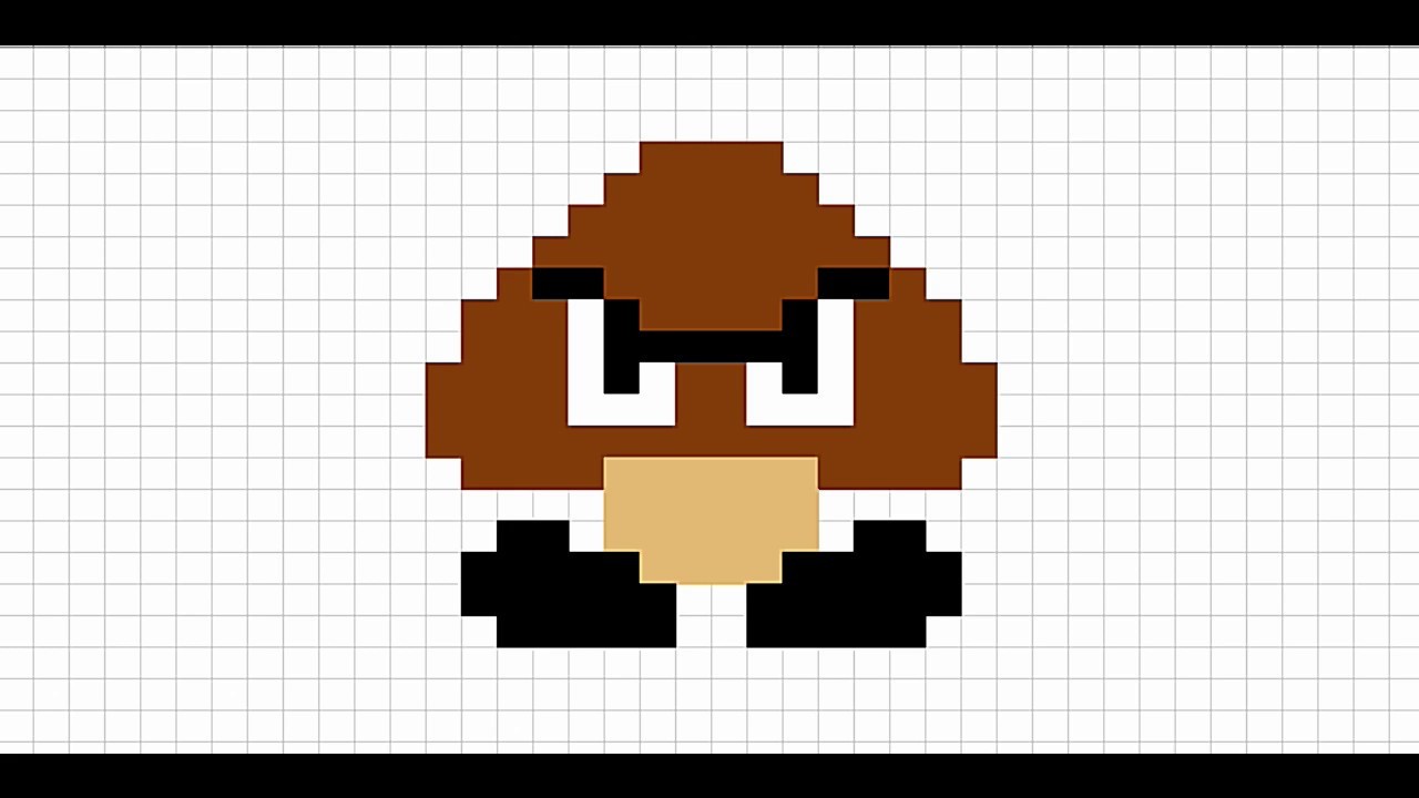 Goomba - Pixel art - super mario - 8 bits.