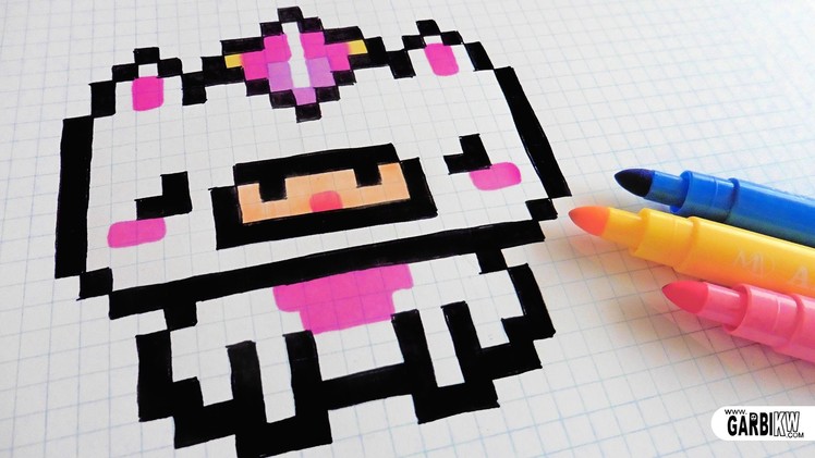 Handmade Pixel Art - How To Draw Little Unicorn #pixelart