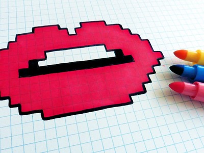 Handmade Pixel Art - How To Draw Lips #pixelart