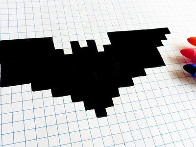 Handmade Pixel Art - How To Draw New Logo Batman #pixelart