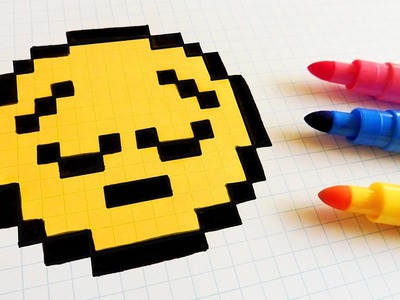Handmade Pixel Art - How To Draw Emoji #pixelart