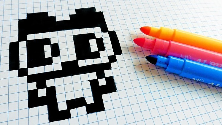 Handmade Pixel Art - How To Draw Tamagotchi #pixelart