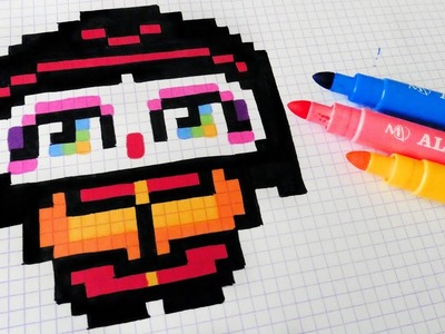 Handmade Pixel Art - How To Draw Kawaii Geisha #pixelart