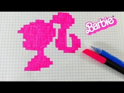 How to draw pixel Art-  Como dibujar BARBIE