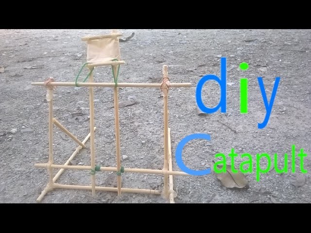 How to make an easy Catapult from chopsticks and rubber bands.