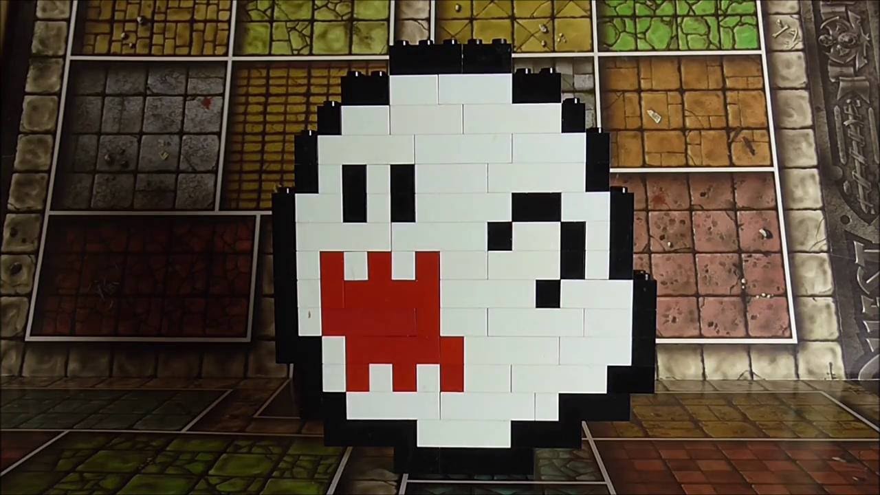 Lego Pixel Art, Boo, Super Mario Bros