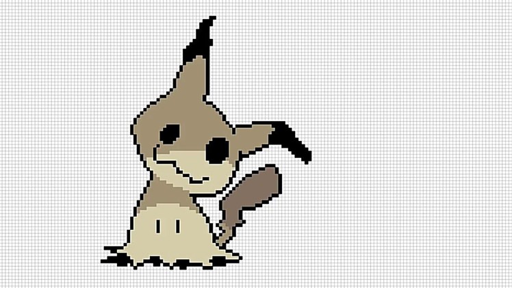 Mimikyu - pixel art - pokemon sun & moon