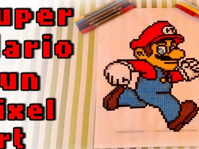 Super Mario Run Pixel Art Speed Drawing