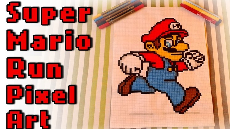 Super Mario Run Pixel Art Speed Drawing