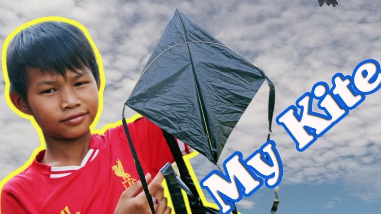 Wow Children Make Kite in My Village - How to Make Kite for Play for boy in my village
