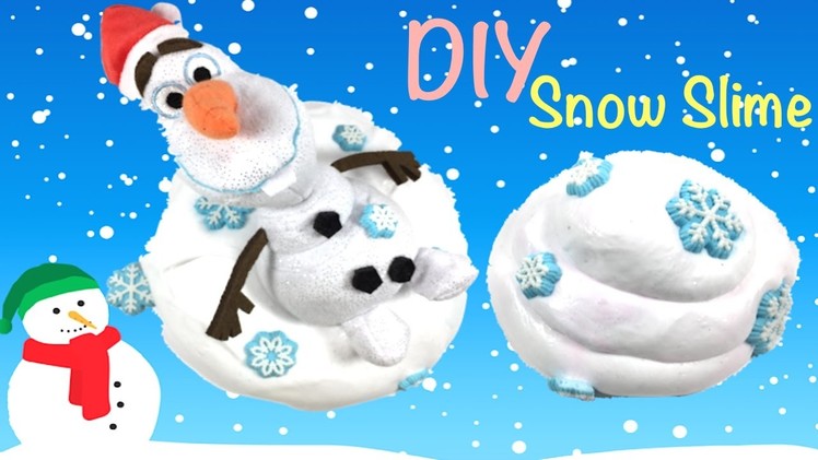 DIY Fluffy Snow slime!! How To Make Slime Without Borax,Liquid Starch,Baking Soda or Detergent