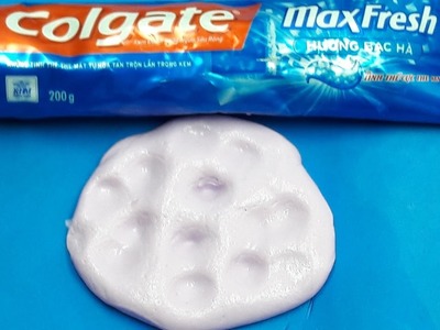 DIY toothpaste slime! No borax, detergent, Contact Lens Solution, liquid starch, or eye drops
